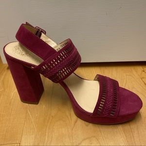 Vince Camuto Suede Platform High Heel Sandals